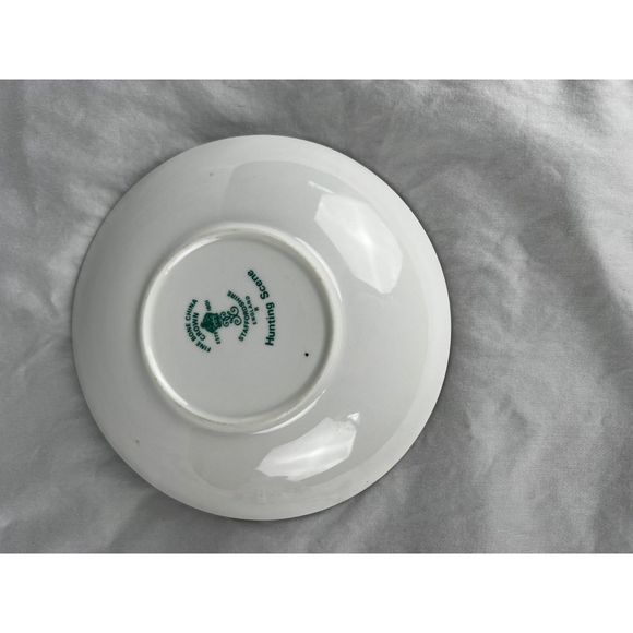 Hunting Scene Teacup Crown Staffordshire Tea Cup and Saucer Set Bone China 6 Pcs - Picture 2 of 9